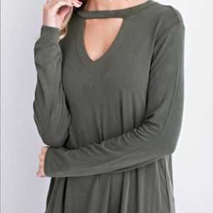 choker long sleeve - green